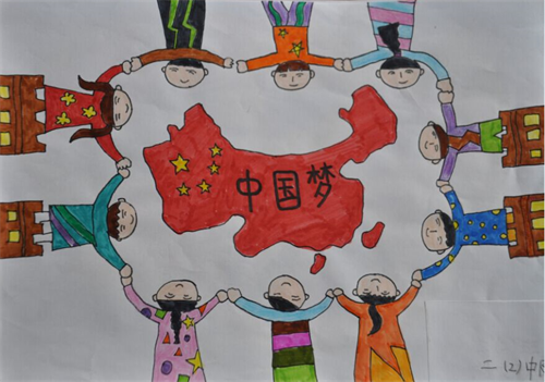 伟大的祖国,我的中国梦,长征精神记心间等主题绘画作品及剪贴报