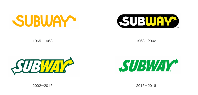 跨国快餐连锁店赛百味subway更换新logo
