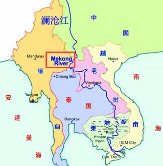 湄公河位置图图片