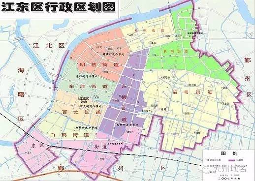 江东区街道划分地图图片