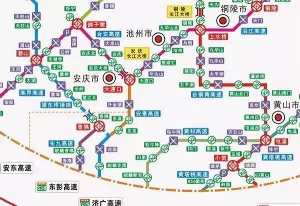 蚌埠也有广义上的绕城高速,分别由京台合徐段,宁洛高速,凤阳支线组成