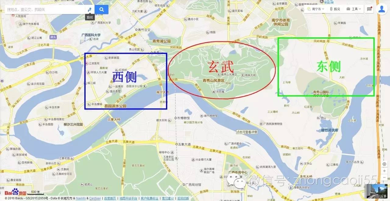 南宁青秀山地图图片