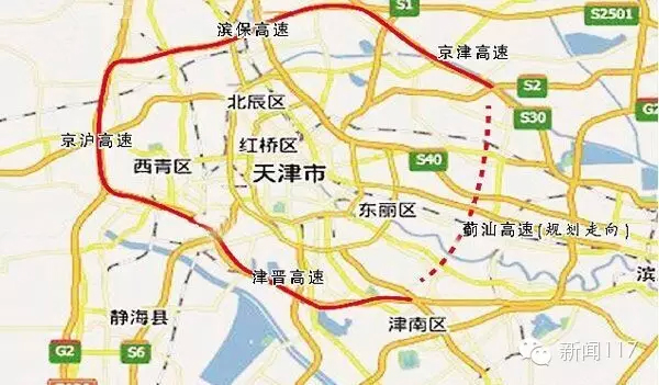 天津环线分布图图片