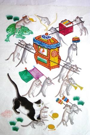 老鼠娶亲年画寓意图片