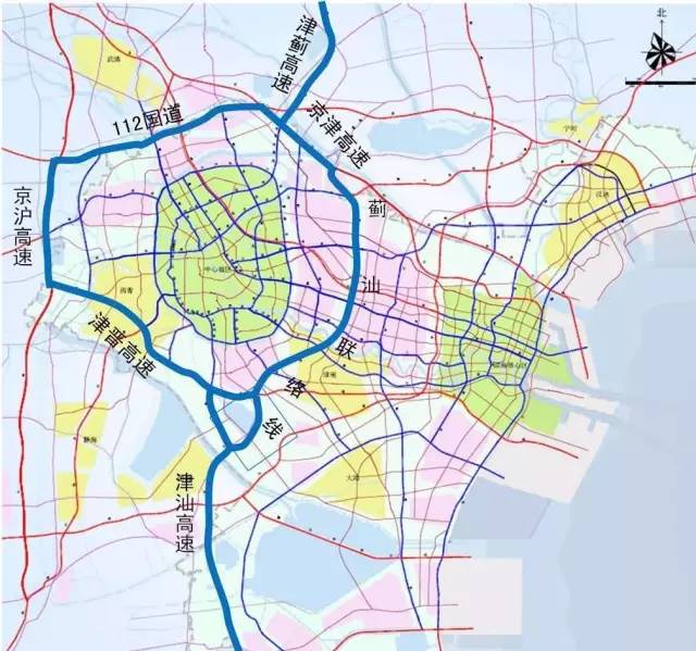 天津市内环线示意图图片