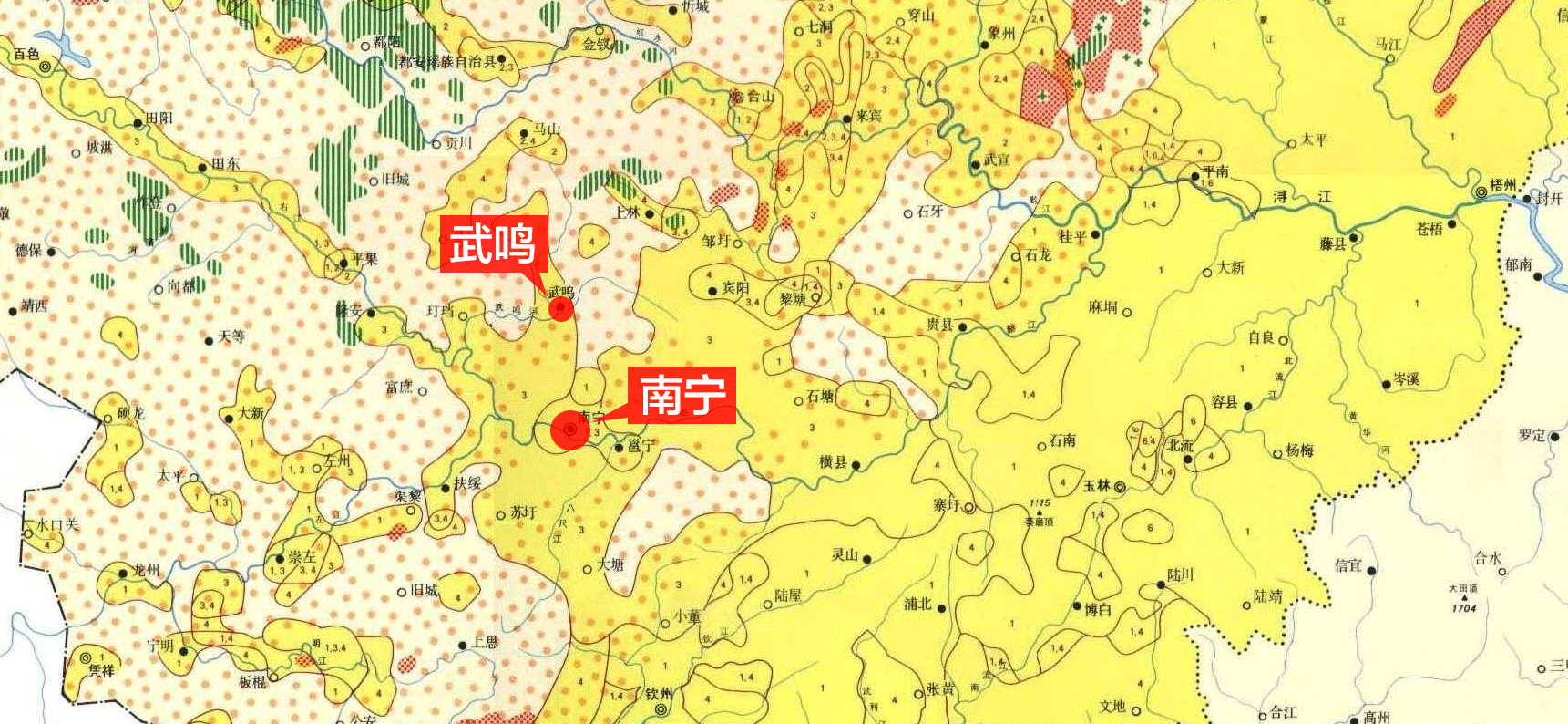 广西武鸣地理位置图片