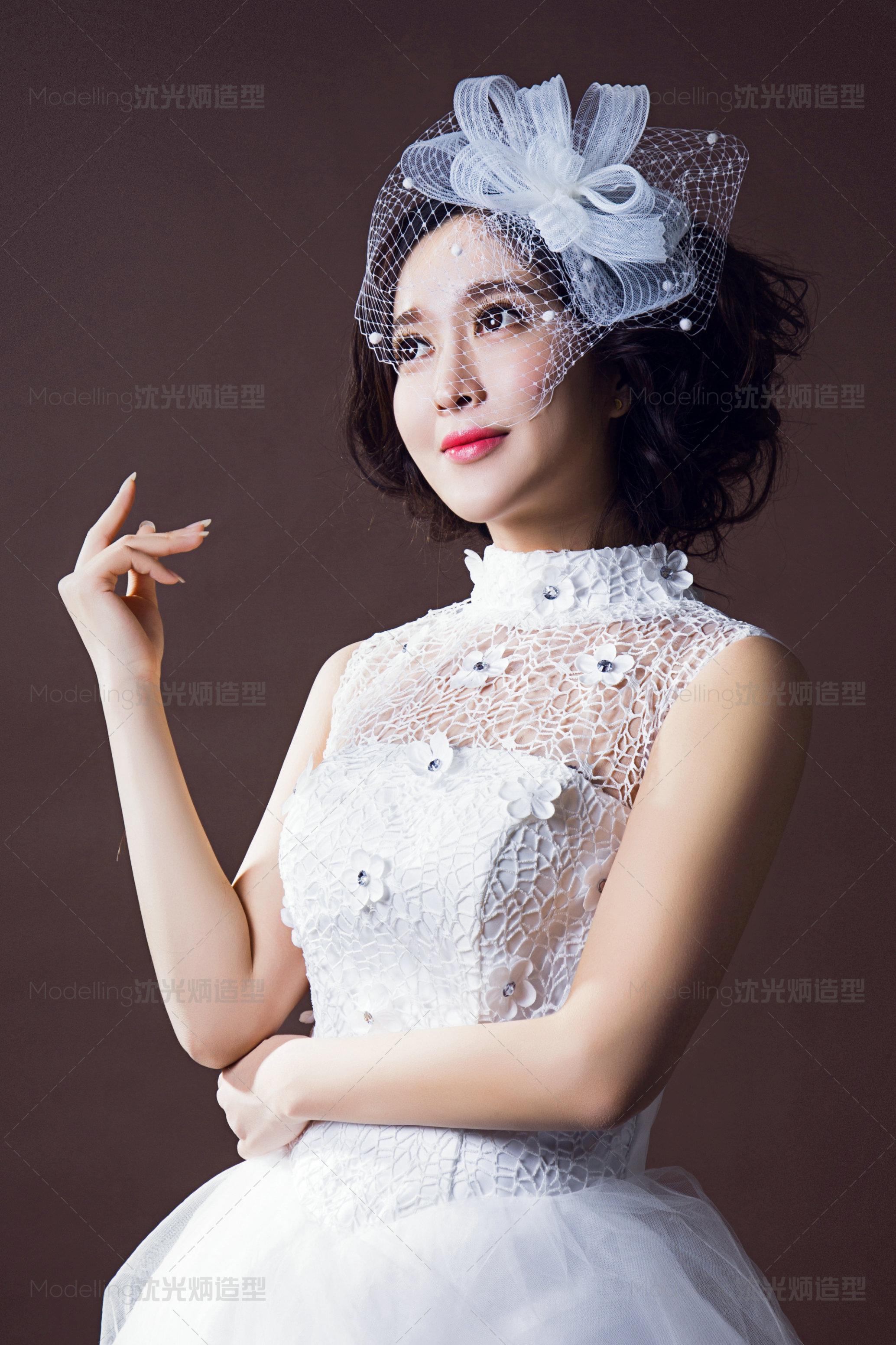 【沈光炳造型】韩式新娘发饰制作工艺欣赏