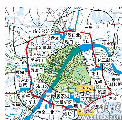武汉三环线重新规划图片
