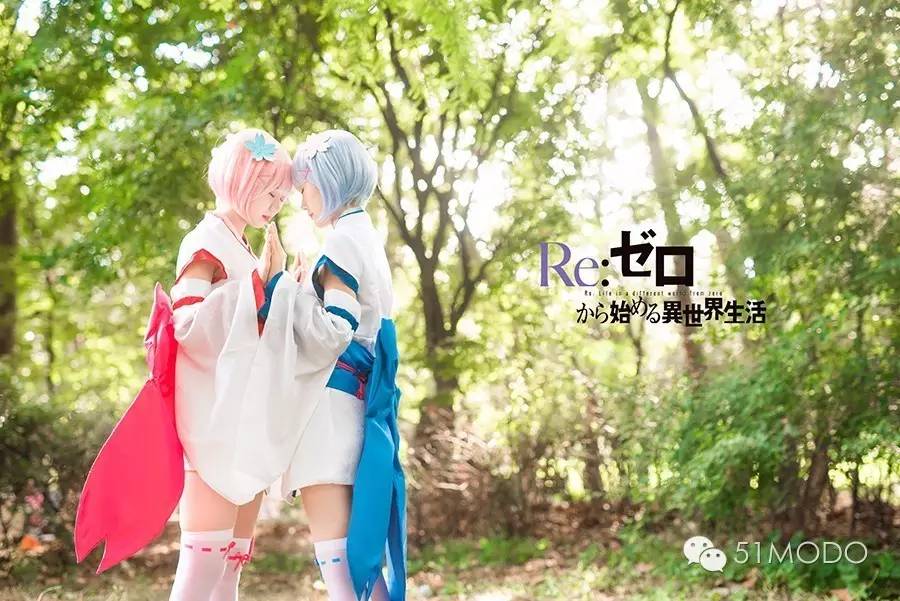 re从零开始的异世界生活幼年拉姆与雷姆可爱萝莉cosplay