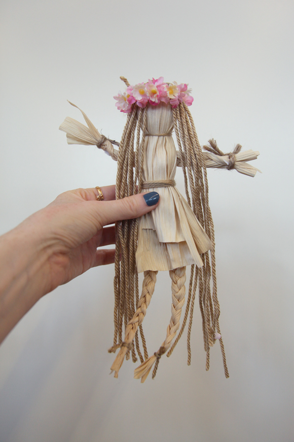 艺术创想手工制作玉米皮废物利用手工制作娃娃