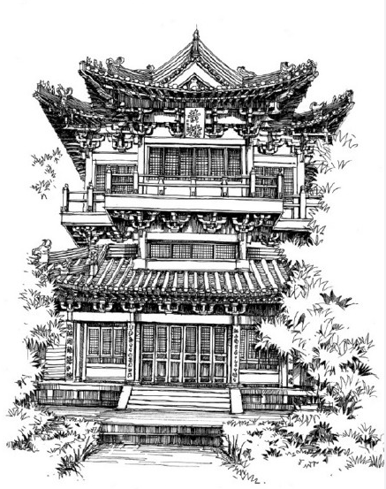 用钢笔手绘徐州的风景文化景区,实在是令人佩服,这组画作出自谁的笔下