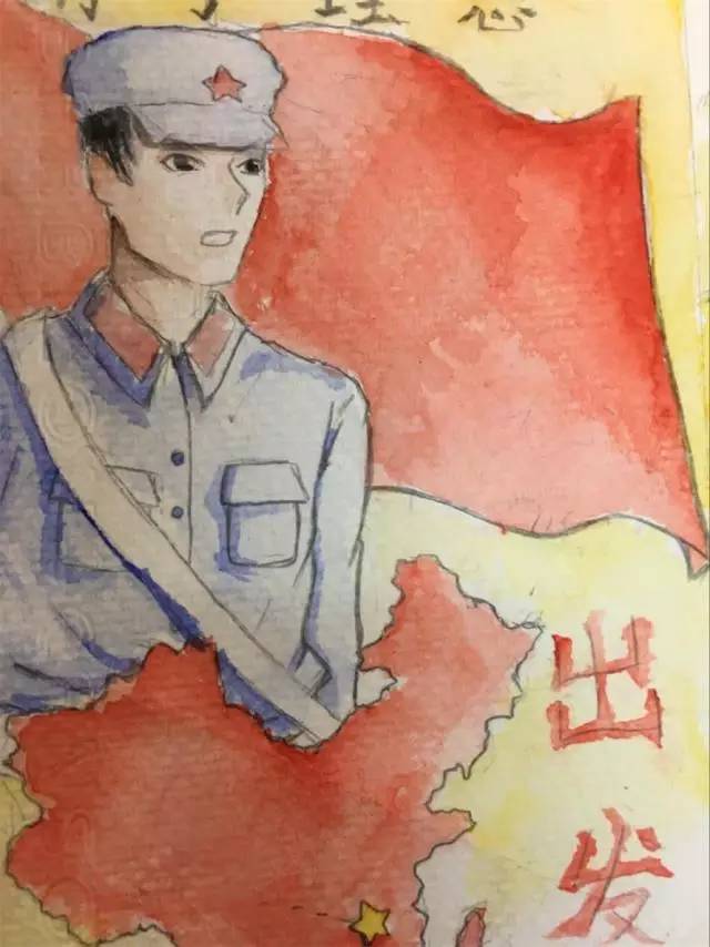 红军长征手绘漫画图片图片