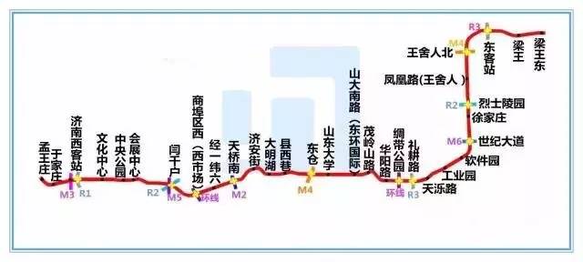 济南m4号地铁线路图图片