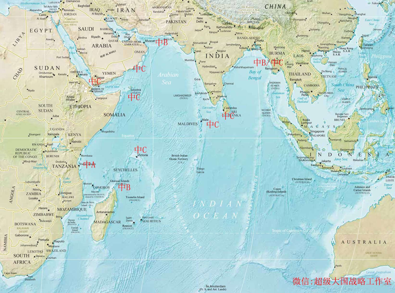 印度洋地理位置图片