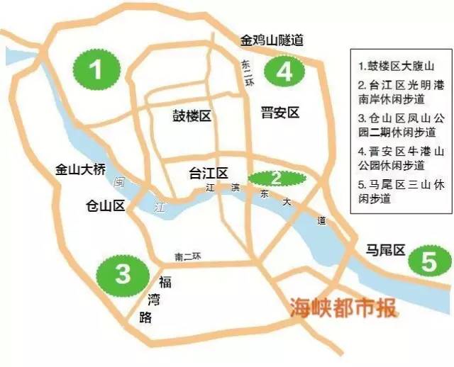 其中金牛山城市森林步道(又称福道)被市民成为福州最美步道,深受