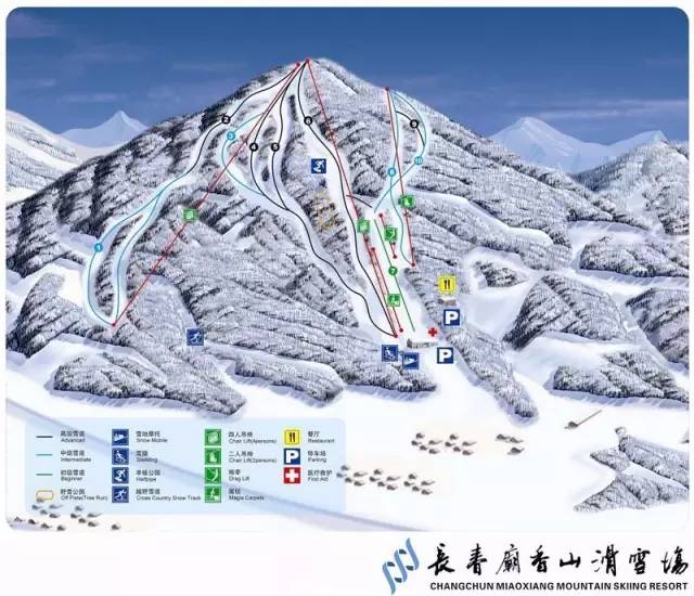 北大湖滑雪场地图图片