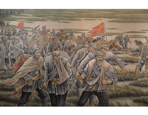 红军长征国画作品图片图片