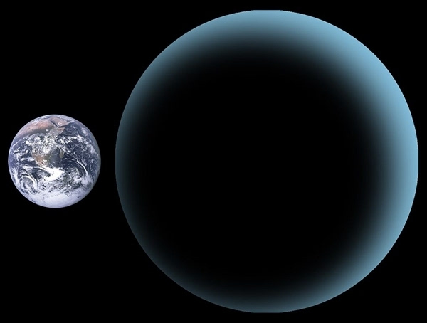 九大行星"被假定为拥有2～4倍于地球的直径,并且和诸如海王星等冰态巨