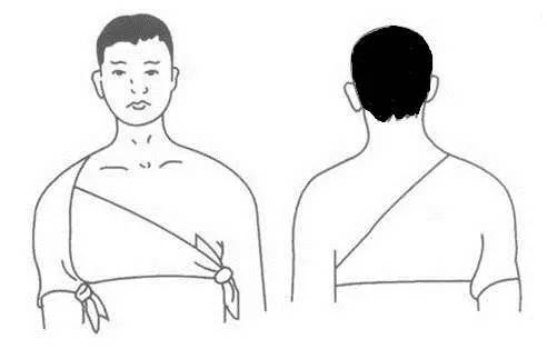 肩部包扎方法图解图片