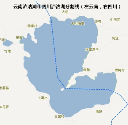 泸沽湖在云南地图图片