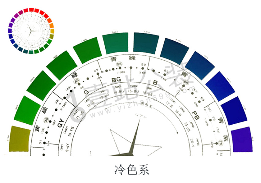 今天我们分析的是冷色系的办公室设计搭配