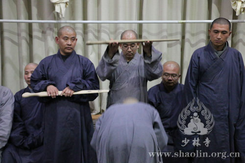 丙申年少林寺精进禅七"起七"仪式圆满禅七班首师父和尚静中警策随后