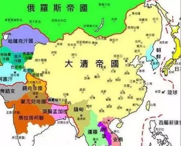 清朝民族分布图图片