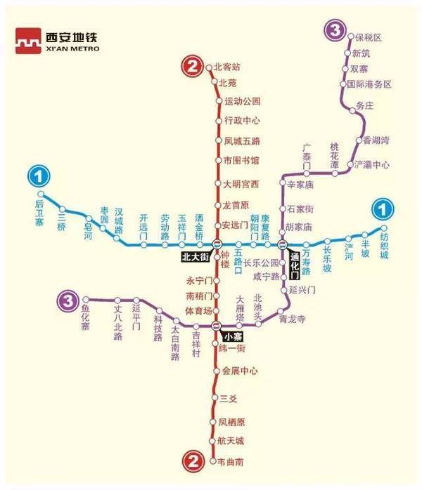 西安三号地铁线路图图片