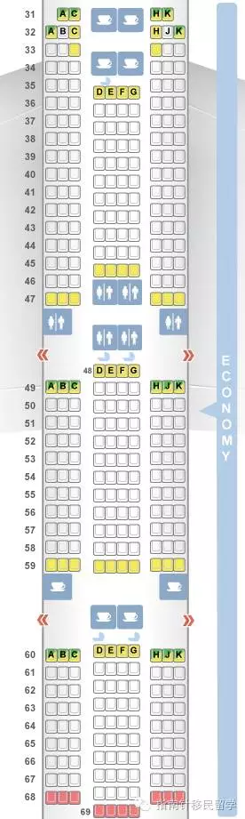 空客a340座位分布图图片