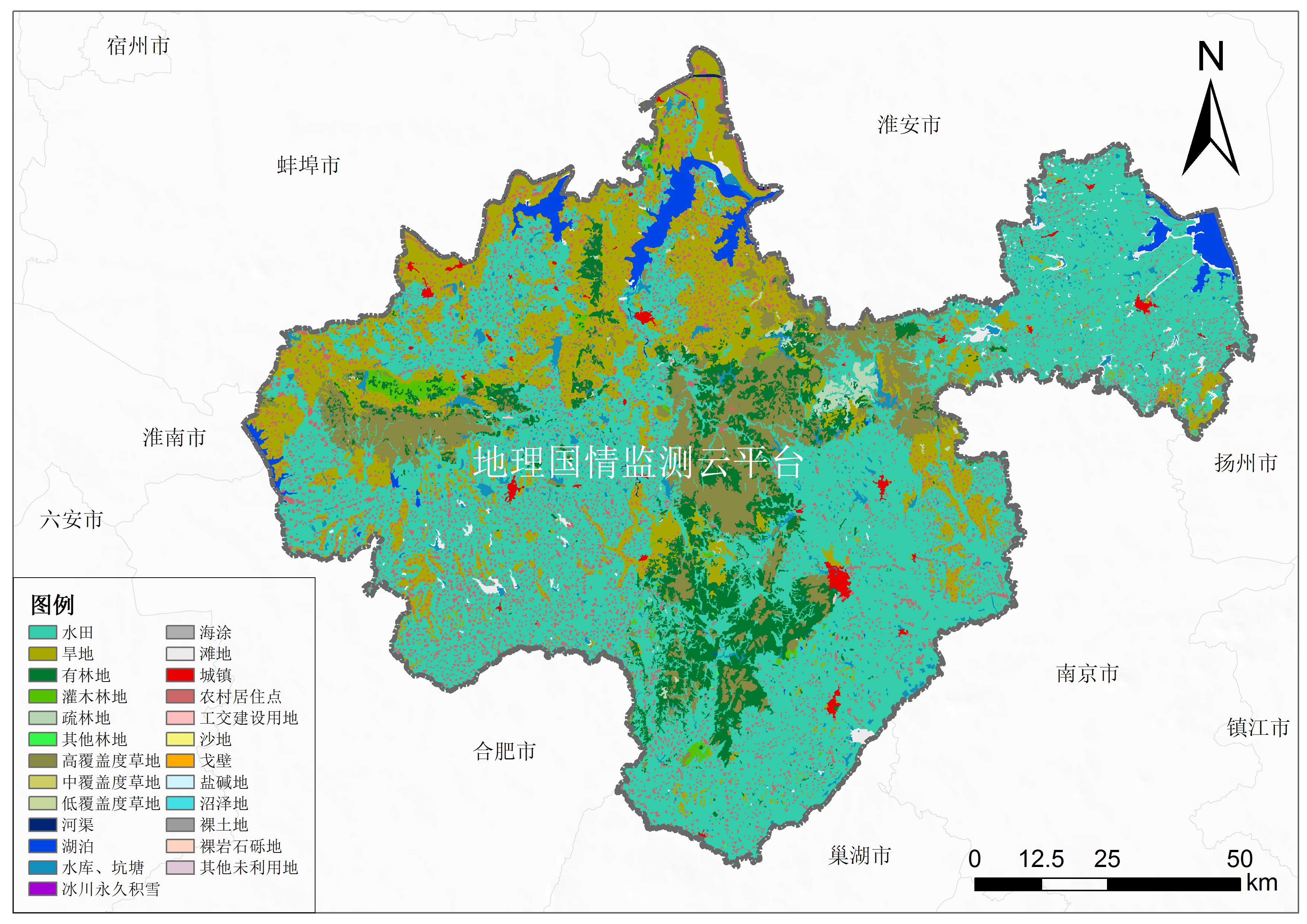 安徽省2000年土地利用图