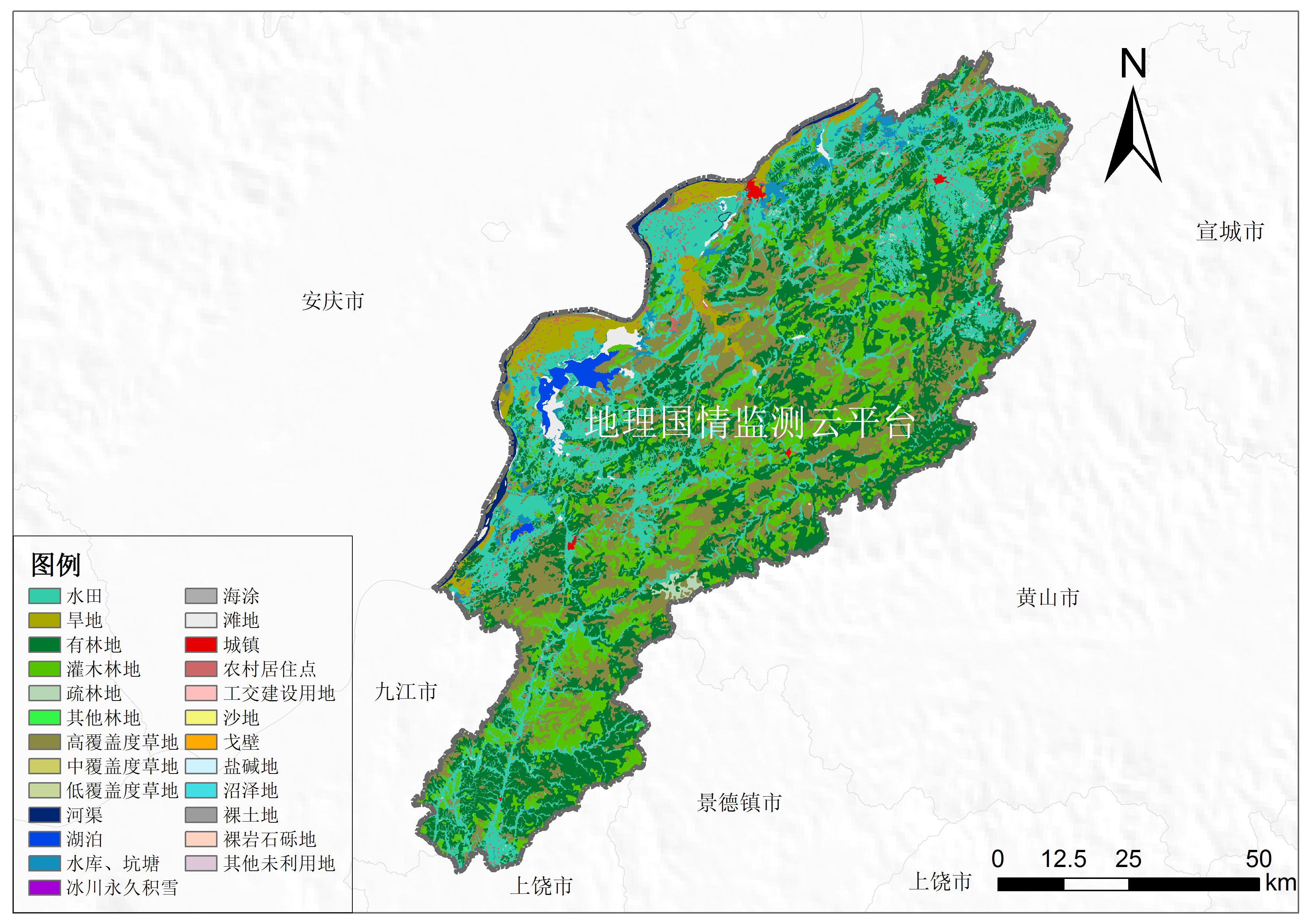 安徽省2000年土地利用图