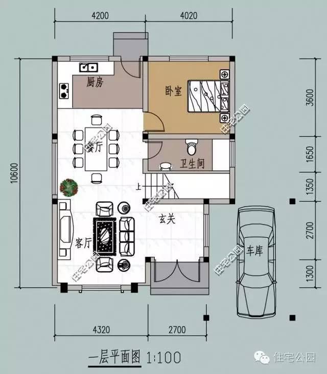 新農村自建房 8米x10米含平面圖 衛生間放哪好