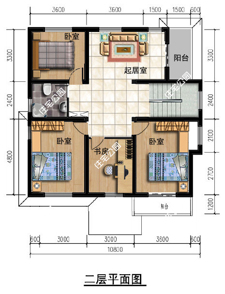 新农村12x11米自建房布局灵活利用率高含图纸