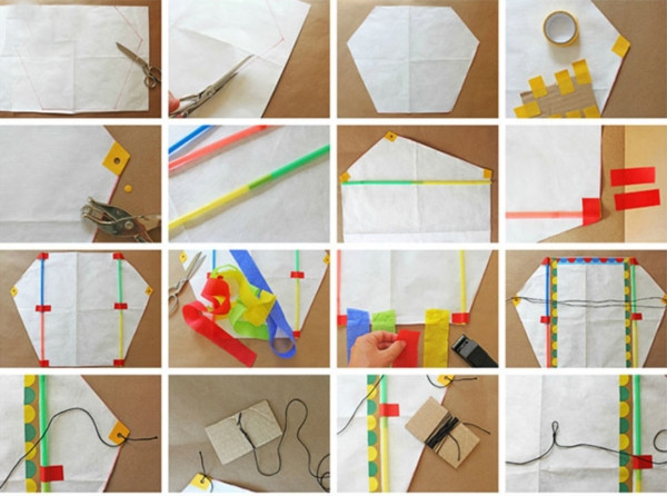 自制三角风筝步骤图图片