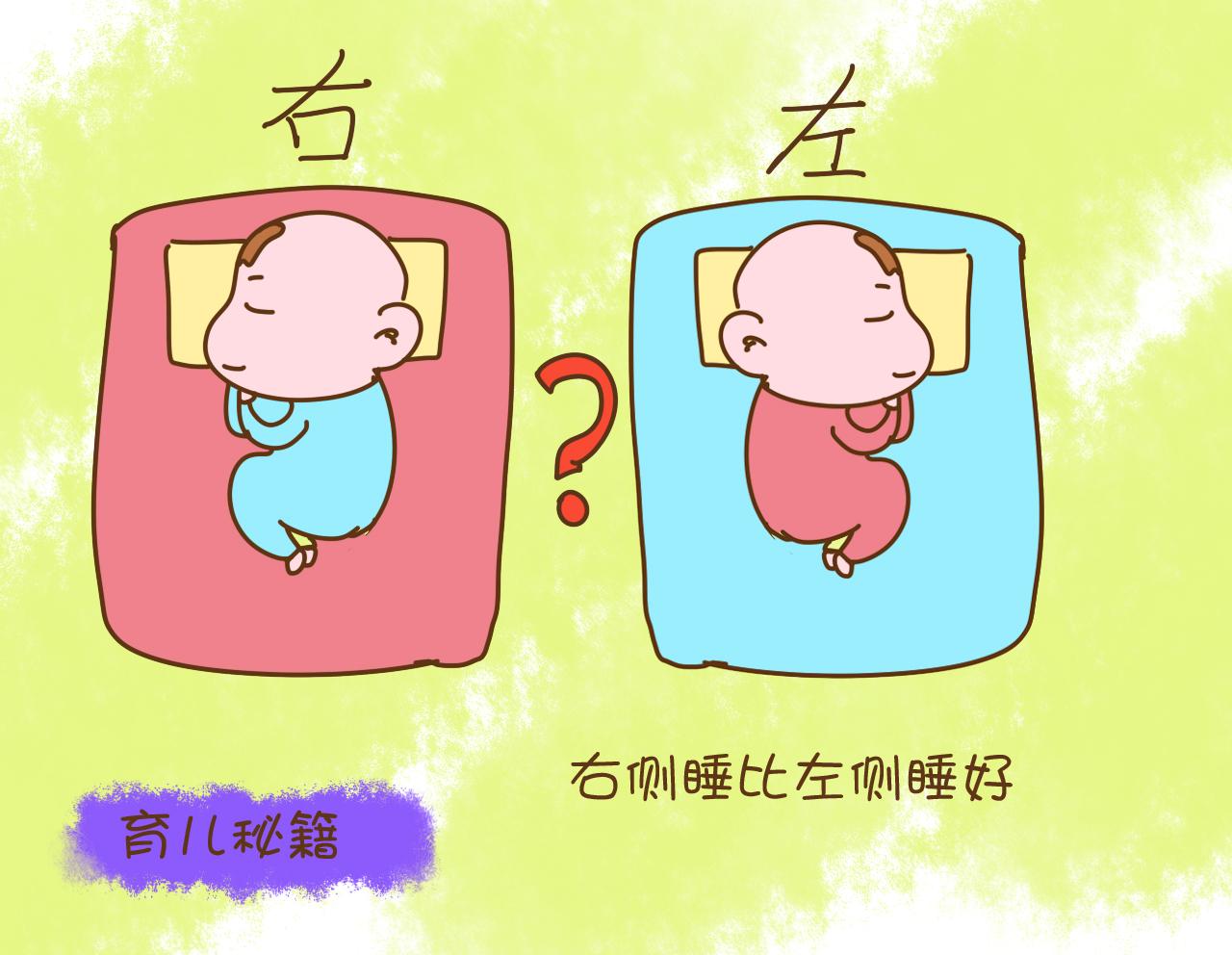 婴儿侧睡正确图解侧身图片
