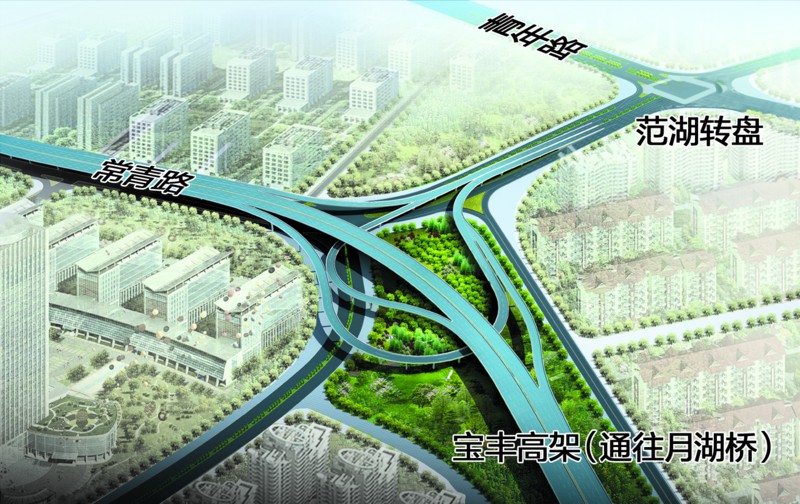 武汉汉江大道高架桥主体施工 过往车辆请绕行