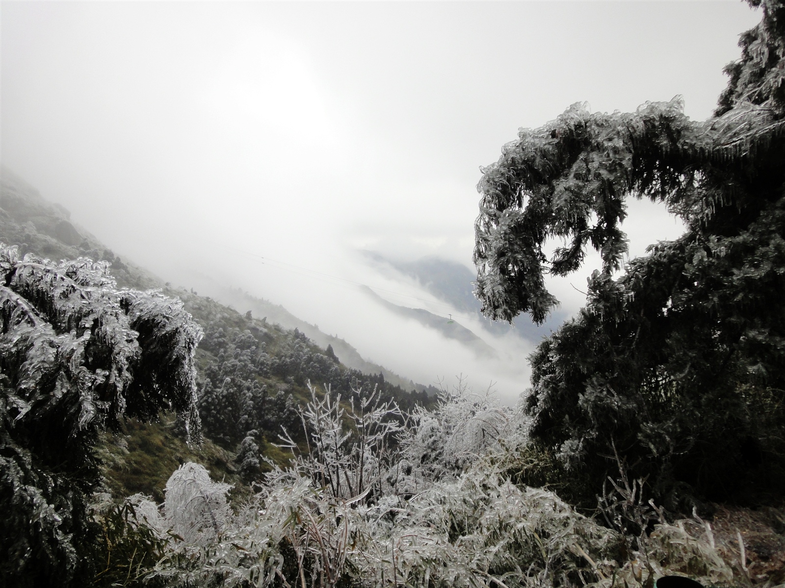 南岳衡山下雪图片