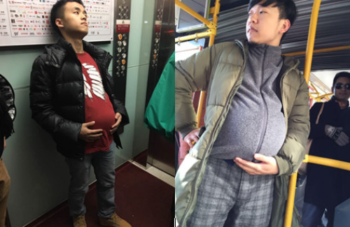 北京多地惊现孕妇男 男性怀孕惊呆网友!
