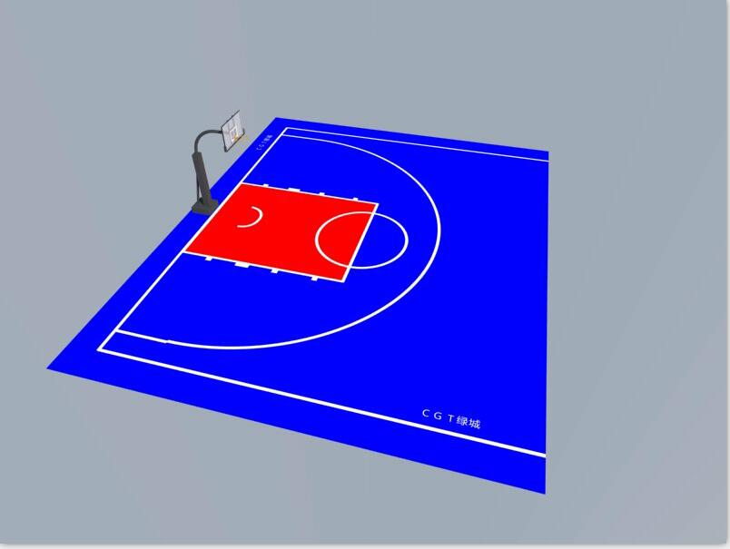 篮球场半场划线图片