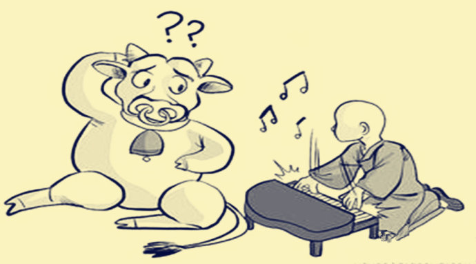书丸子漫画之成语故事——对牛弹琴