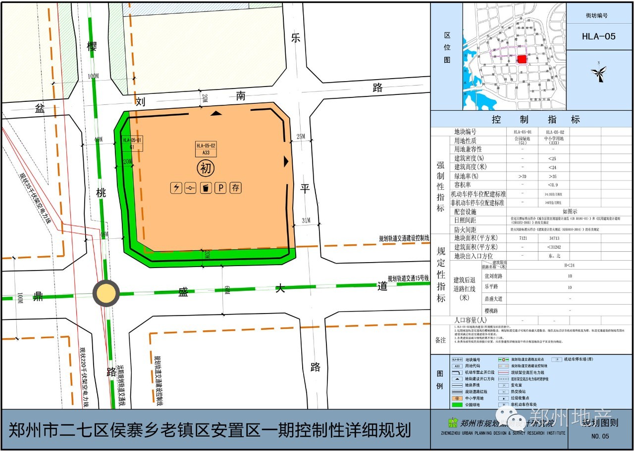 6公顷 项目名称 郑州市二七区侯寨乡老镇区安置区一期控制性详细规划