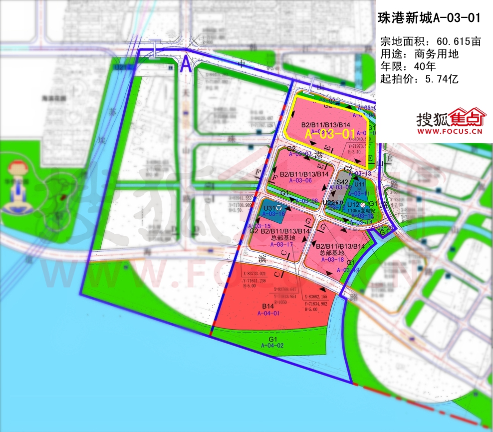 珠港新城a-03-01地块位置图近年来,汕头一路向东发展,城市不断东延