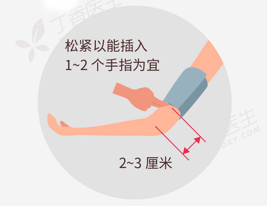 腿上量血压位置示意图图片