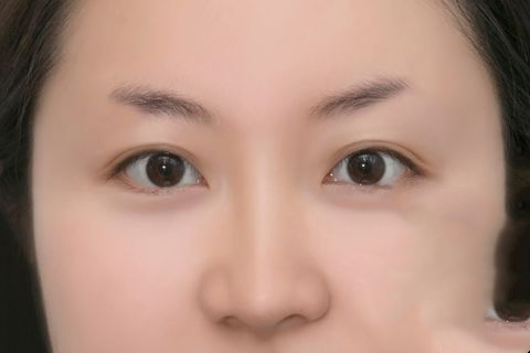 女人眉毛短图片