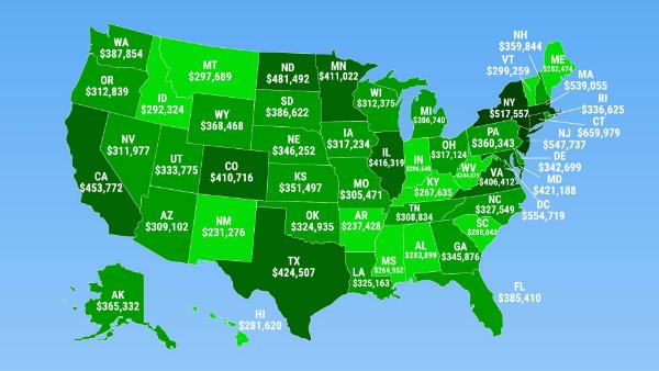 美国各州挣多少才是富豪和超级富豪