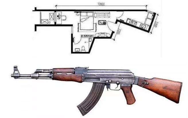 AK47的简笔画简单图片