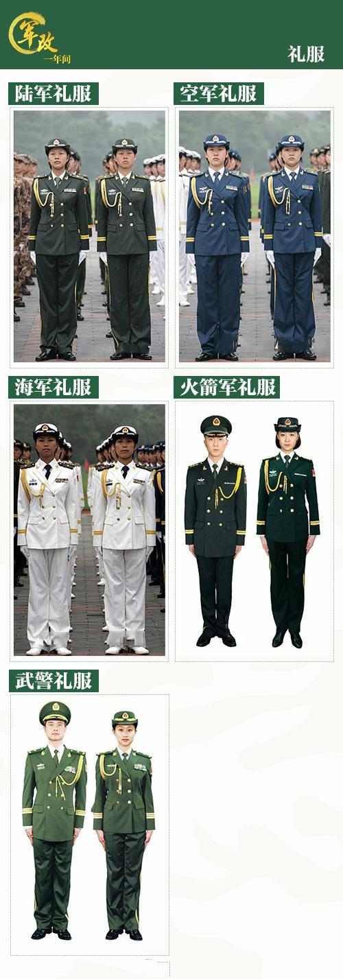 军服的种类图片