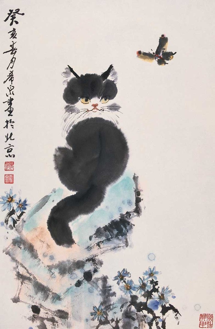 庞希泉的猫咪作品画欣赏