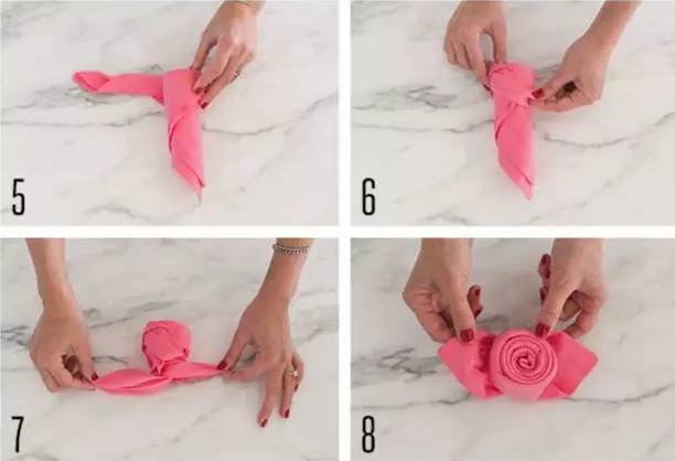 毛巾花型折叠方法图片