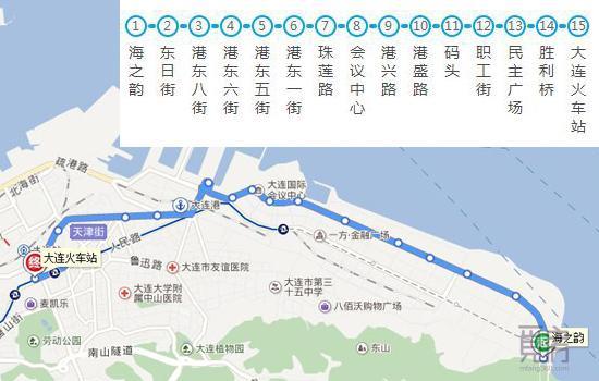 大连10路公交车路线图图片